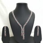 Premium Silver-Tone V-Drop Necklace Set