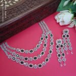Multi-Layer Emerald-Green AD Necklace Set
