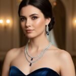 Premium Blue Teardrop Statement Jewelry Set