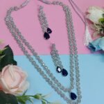 Premium Blue Teardrop Statement Jewelry Set