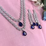Premium Blue Teardrop Statement Jewelry Set