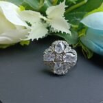 Dainty CZ Floral Ring for Women
