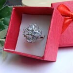 Dainty CZ Floral Ring for Women