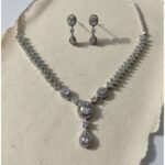 Silver-Tone AD Necklace & Earring Set