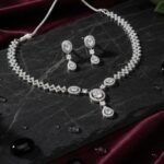 Silver-Tone AD Necklace & Earring Set