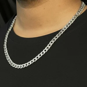 Elegant Silver-Tone Interwoven Chain