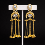 Elegant Gold-Tone Kashmiri Earrings