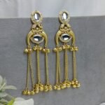 Elegant Gold-Tone Kashmiri Earrings