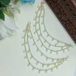 White Pearl Layered Ear Chain Accessory