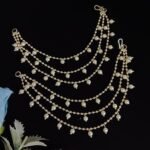 White Pearl Layered Ear Chain Accessory