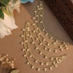 White Pearl Layered Ear Chain Accessory