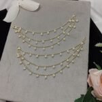 White Pearl Layered Ear Chain Accessory