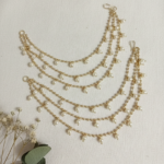White Pearl Layered Ear Chain Accessory