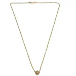 Cz Gold-Tone Minimalist Round Pendant