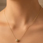 Cz Gold-Tone Minimalist Round Pendant Cz Gold-Tone Minimalist Round Pendant