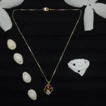 Elegant AD Gold-Tone Heart Pendant