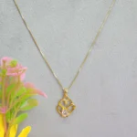 Elegant AD Gold-Tone Heart Pendant