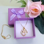 Elegant AD Gold-Tone Heart Pendant