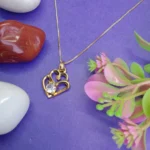Elegant AD Gold-Tone Heart Pendant