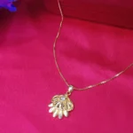 Stylish AD Gold-Tone Floral Pendant