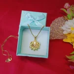 Stylish AD Gold-Tone Floral Pendant