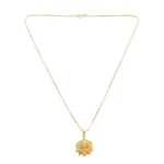 Stylish AD Gold-Tone Floral Pendant