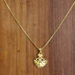 Delicate Cz Gold-Tone Floral Pendant