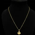 Delicate Cz Gold-Tone Floral Pendant