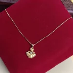 Delicate Cz Gold-Tone Floral Pendant