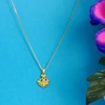 Delicate Cz Gold-Tone Floral Pendant