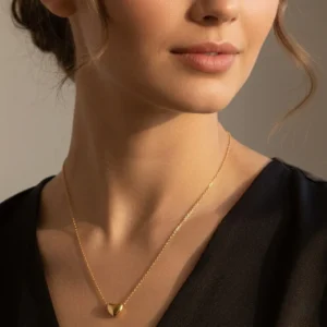 Minimal Gold-Tone Heart Pendant