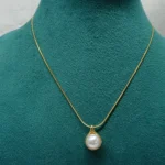 Gold-Tone Teardrop Pendant for Women