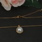 Gold-Tone Teardrop Pendant for Women