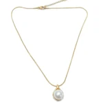 Gold-Tone Teardrop Pendant for Women