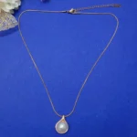 Gold-Tone Teardrop Pendant for Women
