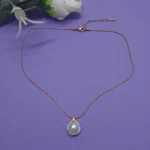 Gold-Tone Teardrop Pendant for Women