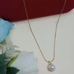 Gold-Tone Teardrop Pendant for Women