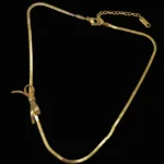 Minimal Gold-Tone Chain With Bow Accent