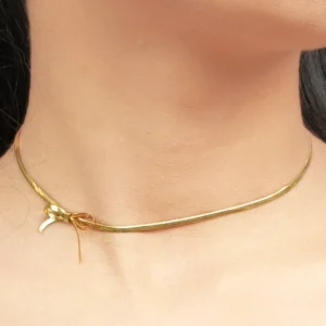 Minimal Gold-Tone Chain With Bow Accent