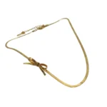 Minimal Gold-Tone Chain With Bow Accent