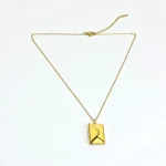 Graceful Gold-Tone Envelope Pendant