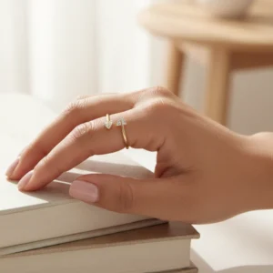 Triangular-Cut Stone Ring for Women