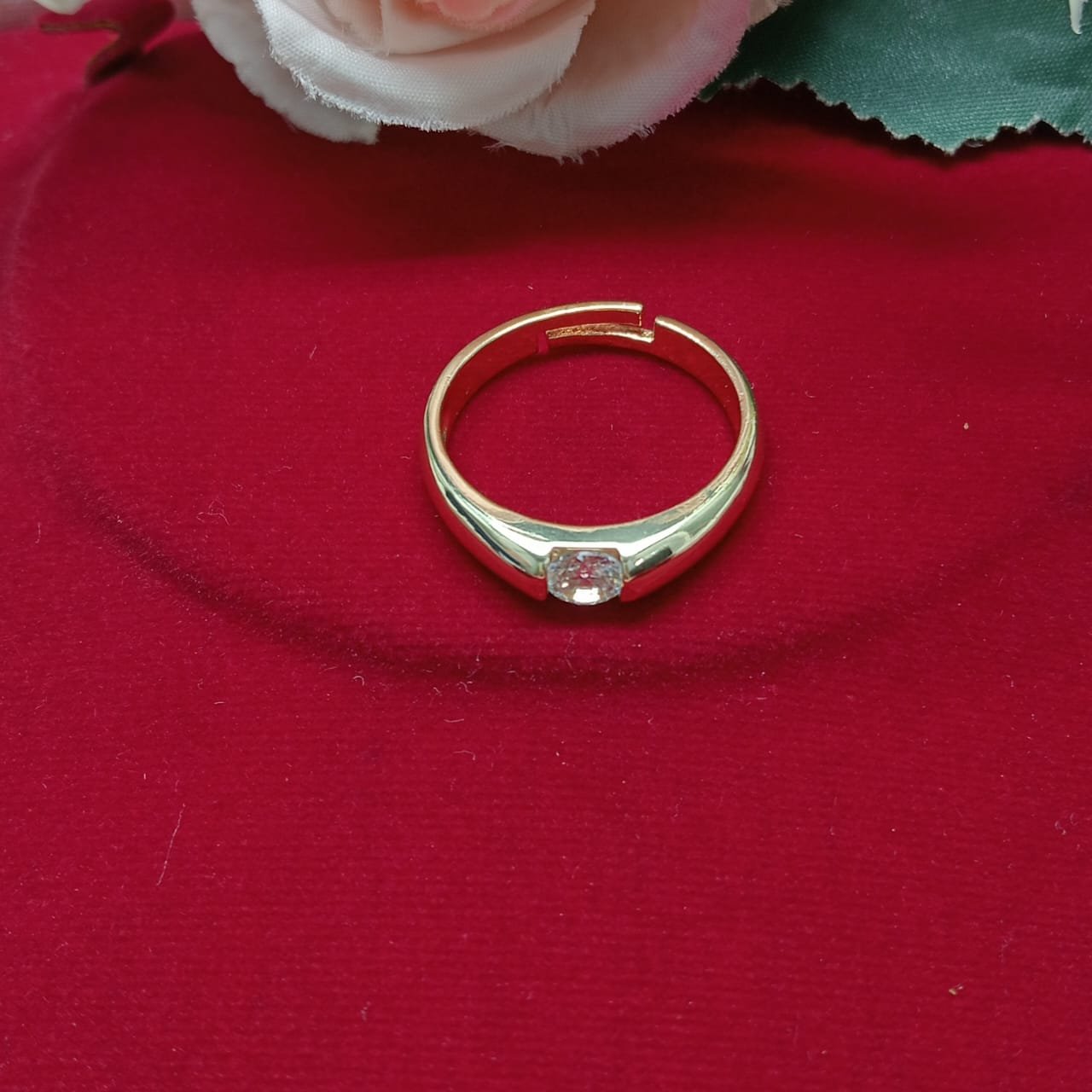 Statement Gold-Tone Open Band Ring
