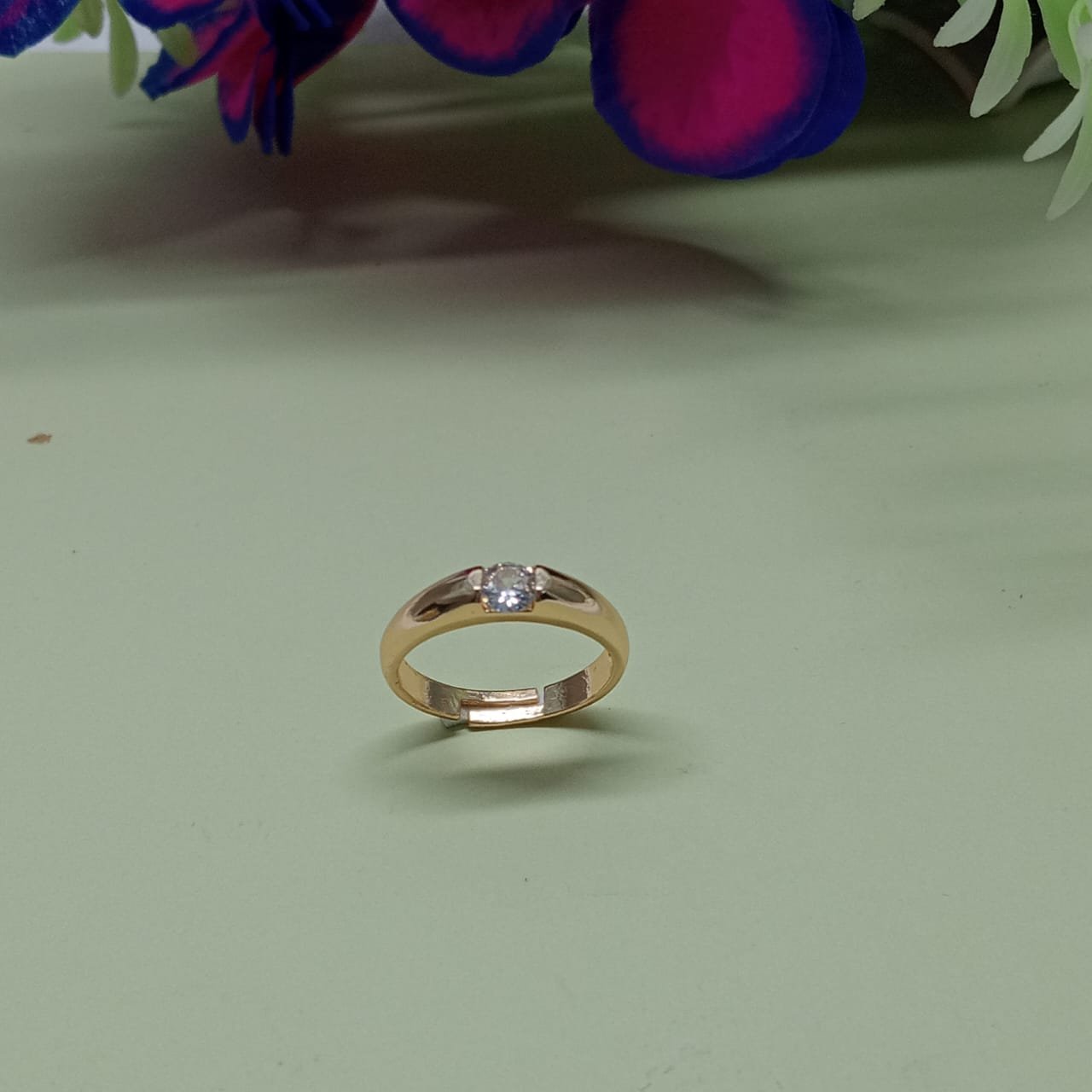 Statement Gold-Tone Open Band Ring