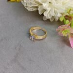 Graceful Cubic Zirconia Gold-Tone Ring