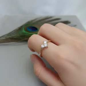 Romantic CZ Heart-Inspired Ring for Women