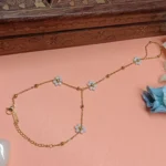 Gold-Tone Floral Hand Chain for Women