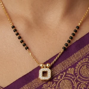 Traditional AD Style Gold-Tone Mangalsutra
