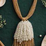 Multi-Strand Jute Necklace With Pearl