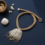 Multi-Strand Jute Necklace With Pearl